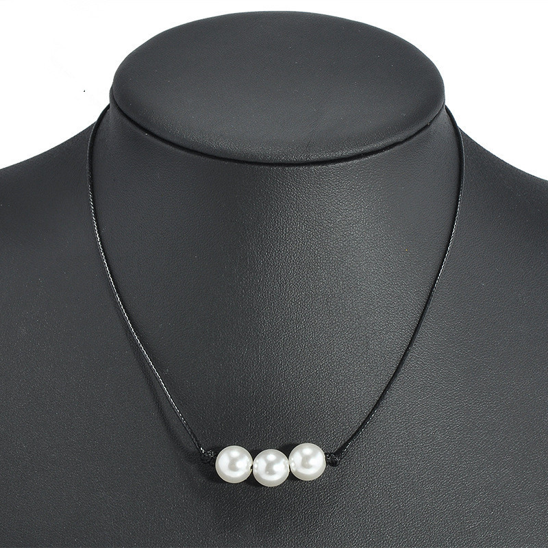 Pearl Necklace,  Single White Pearl Choker Necklace Freshwater Pearls Pendant