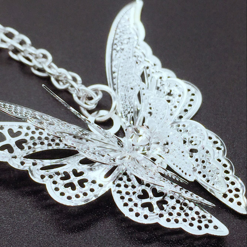 Beautiful Hollow Butterfly Pendant Women's Necklace