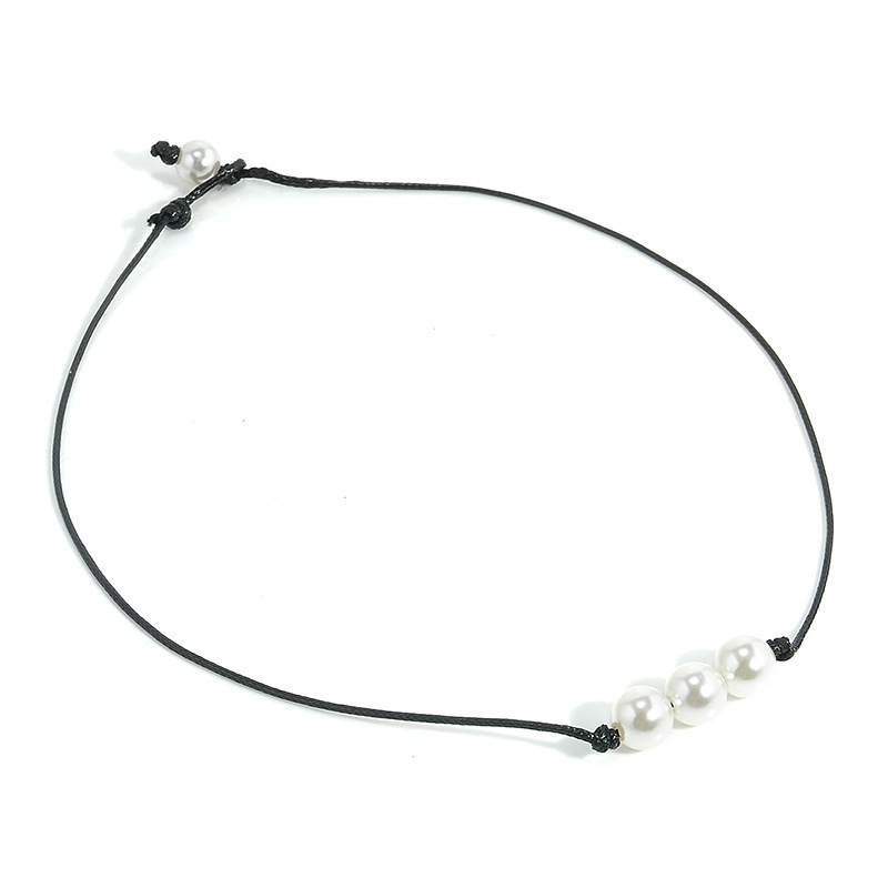 Pearl Necklace,  Single White Pearl Choker Necklace Freshwater Pearls Pendant