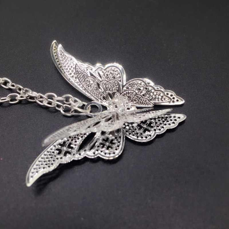 Beautiful Hollow Butterfly Pendant Women's Necklace