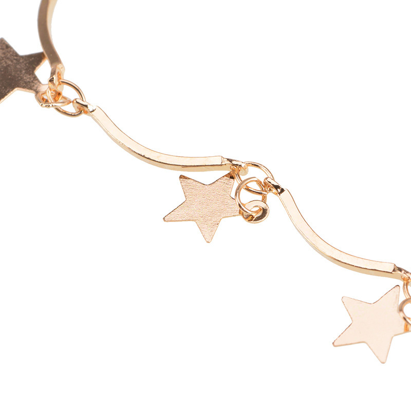 Simple Gold Star Choker Necklace for Women and Girls
