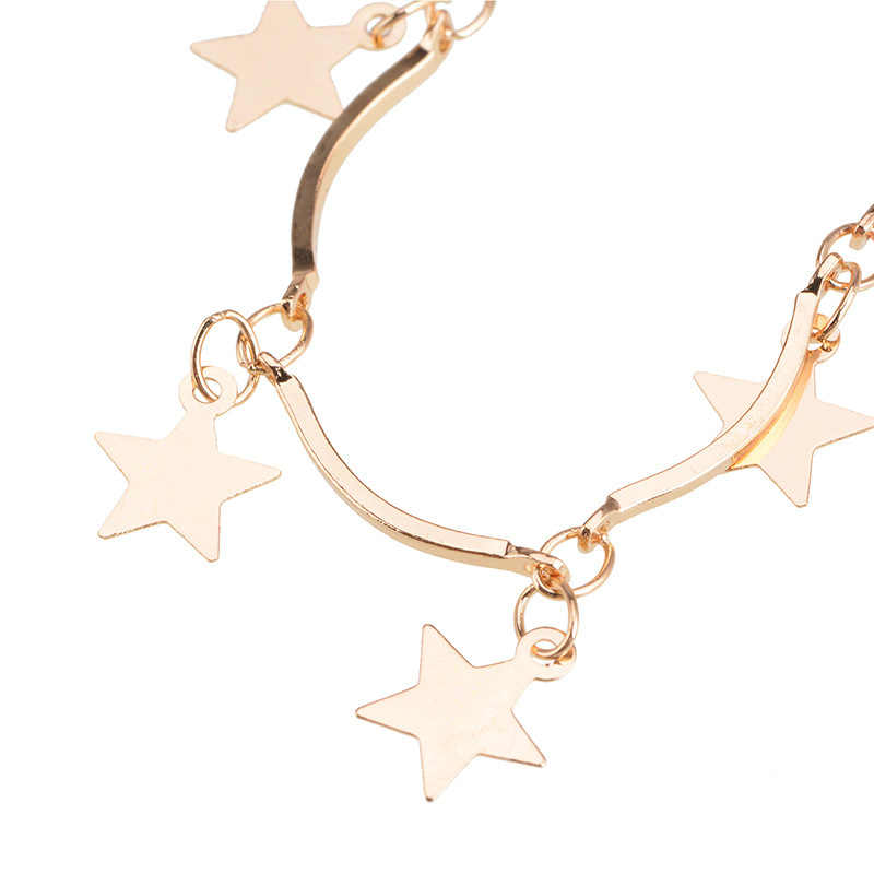 Simple Gold Star Choker Necklace for Women and Girls