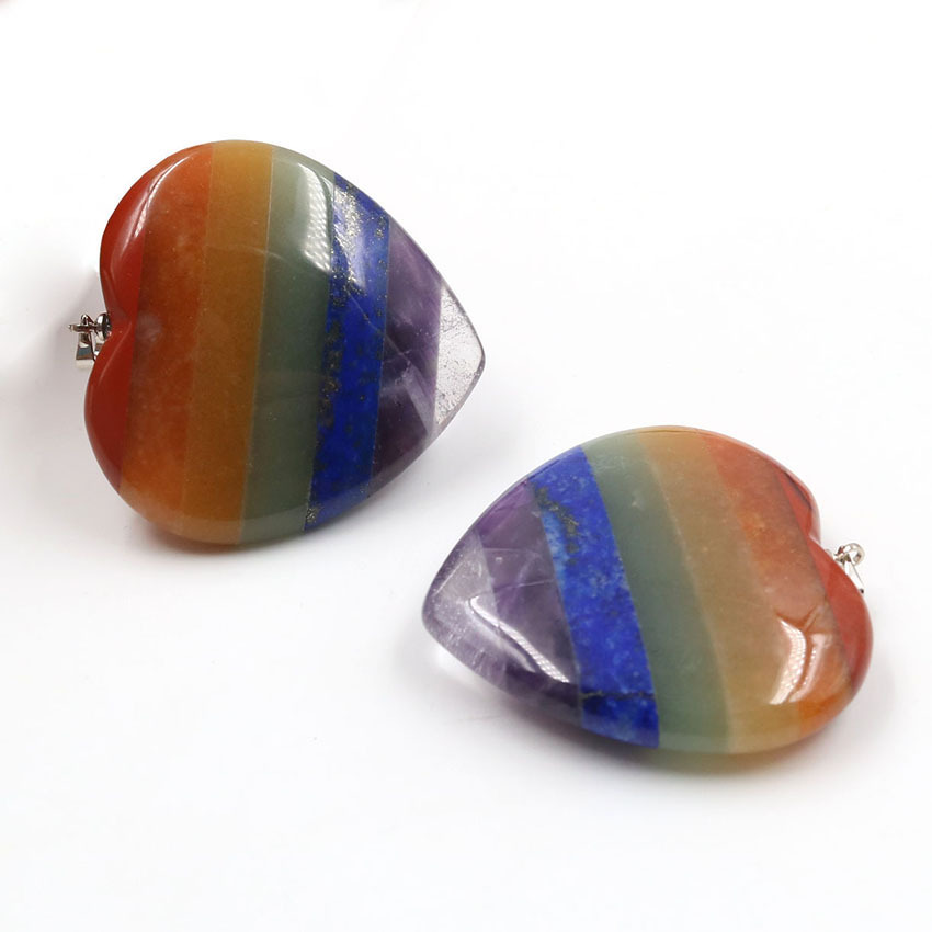 Heart Shaped Natural Stone Pendants for DIY Necklace Jewelry Making