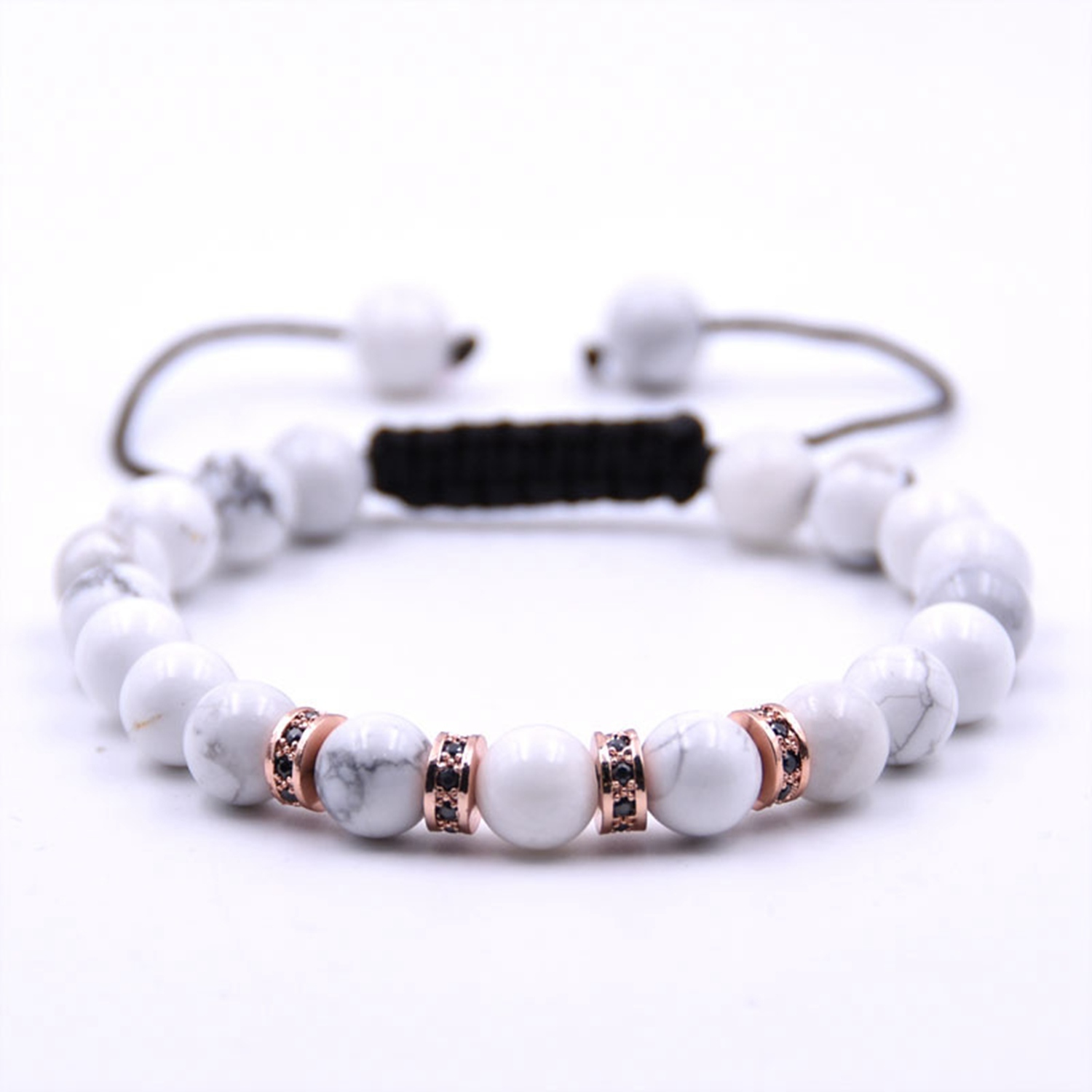 Rose gold sequins braided Red Turquoise bracelet for noble and temperament women