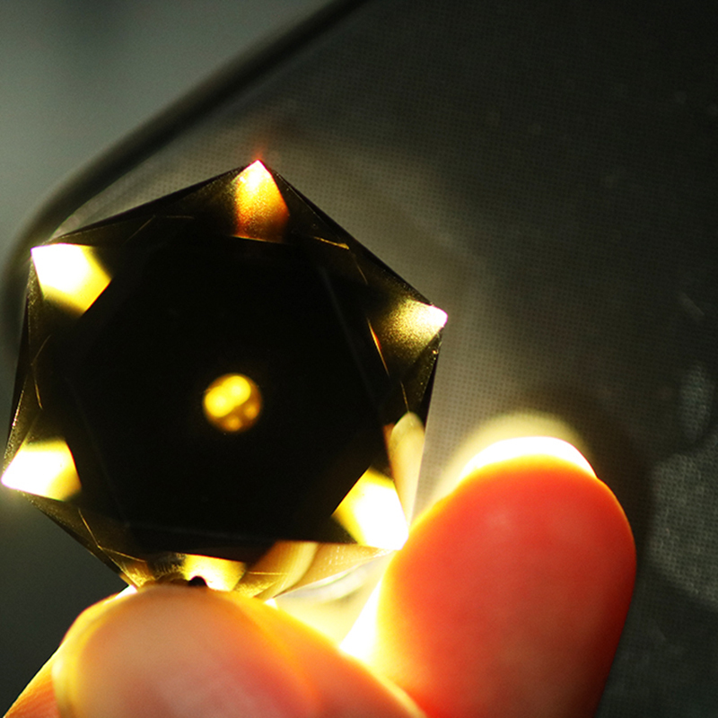 Six-pointed star Energy Stone Natural Crystal Pendant Necklace for Men and Women
