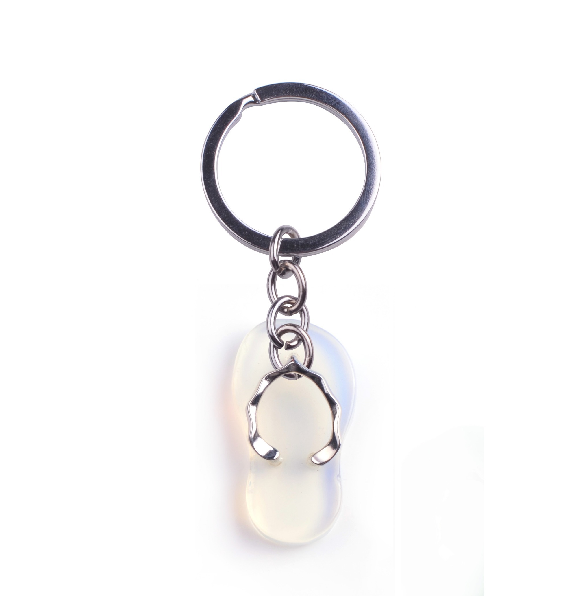 Mini Shoe Flip Flops Slipper Loafer Keychain，Natural stone pendant