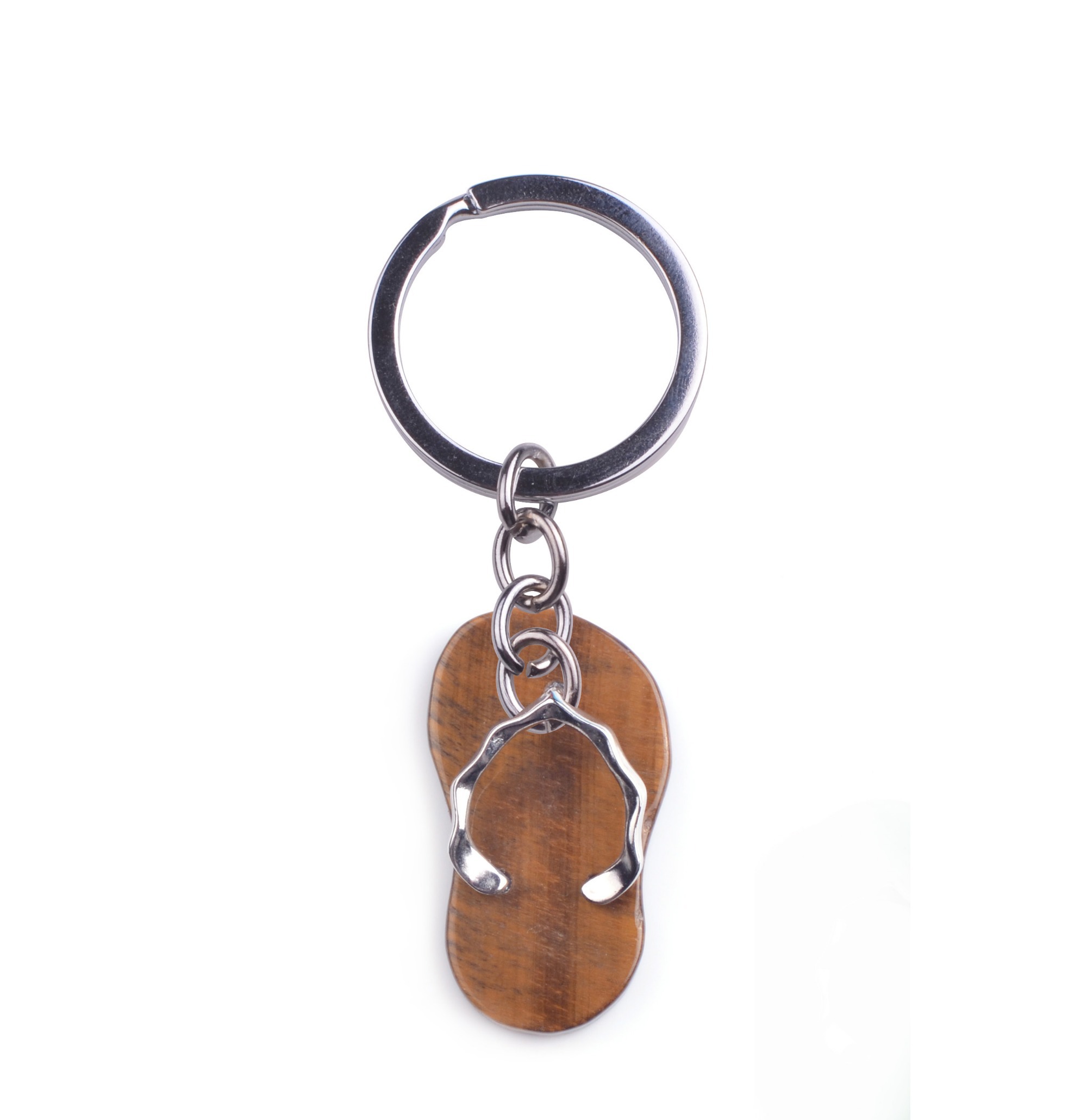 Mini Shoe Flip Flops Slipper Loafer Keychain，Natural stone pendant