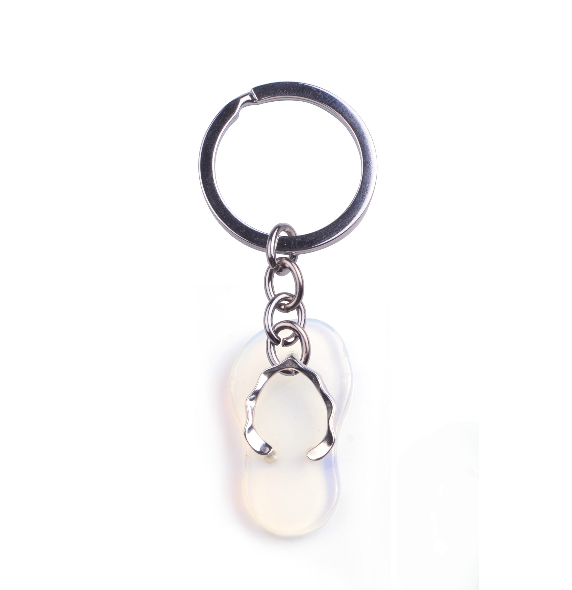 Mini Shoe Flip Flops Slipper Loafer Keychain，Natural stone pendant