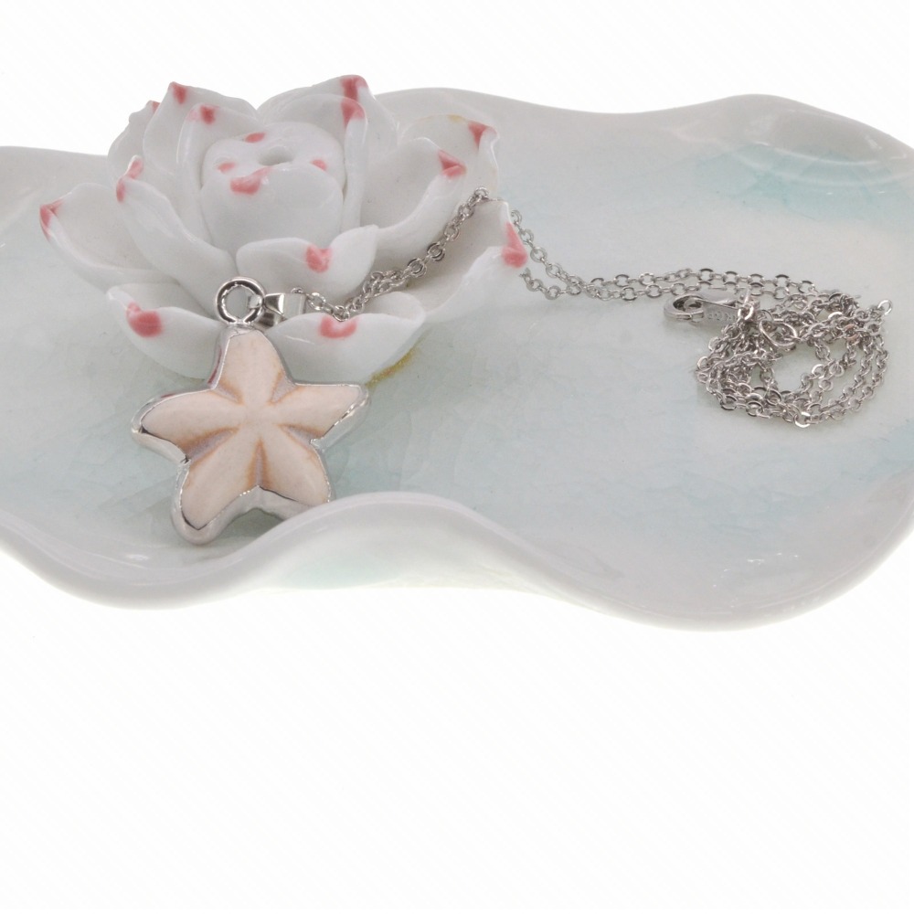 Starfish Pendant,Natural Stone Necklace for Women and Girls