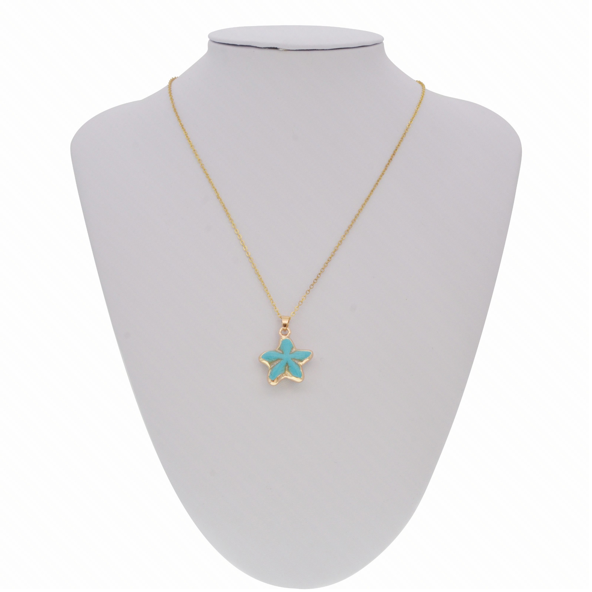 Starfish Pendant,Natural Stone Necklace for Women and Girls
