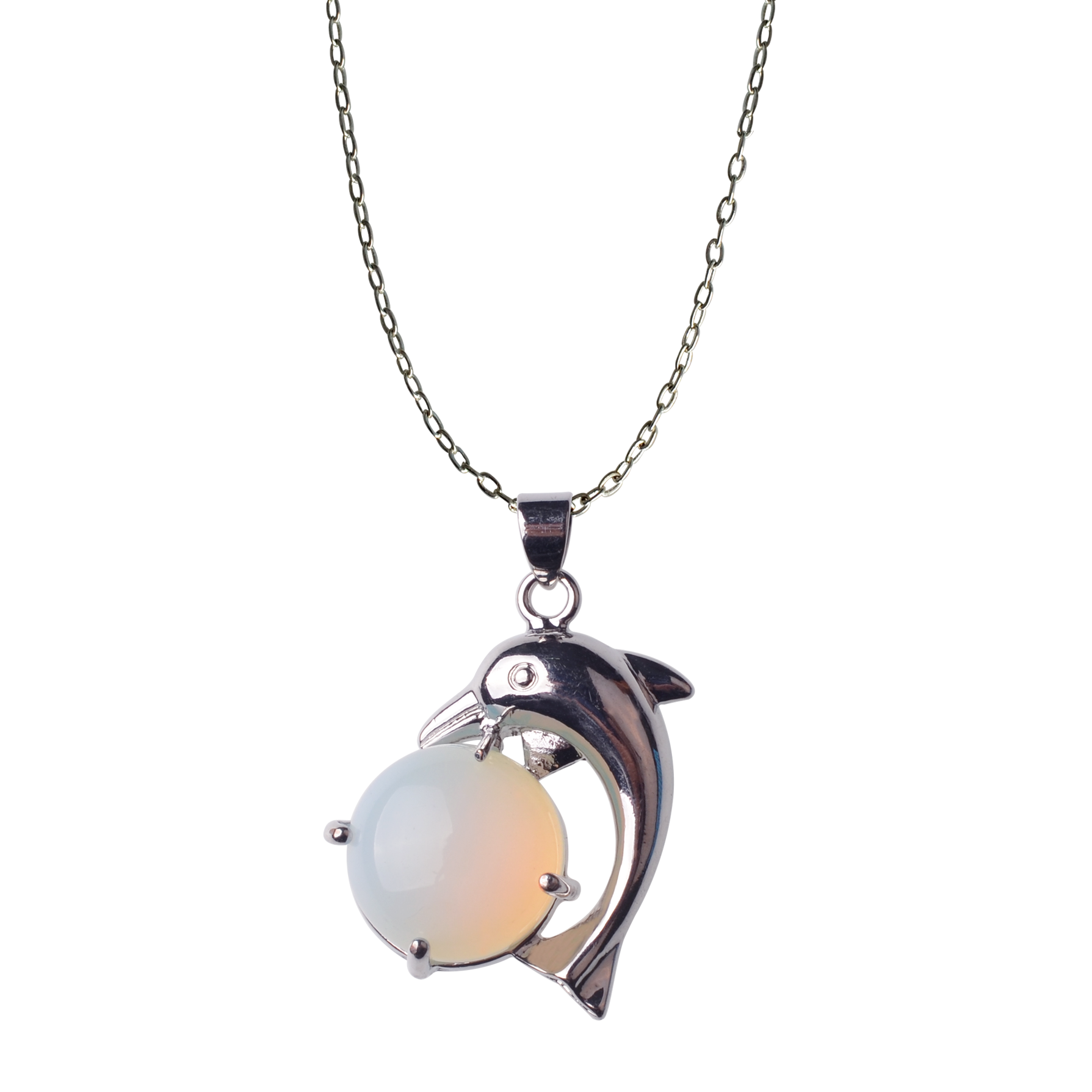 Dolphin Pendant Necklace for Mom Girlfriend Mother Day Birthday Jewelry Gift