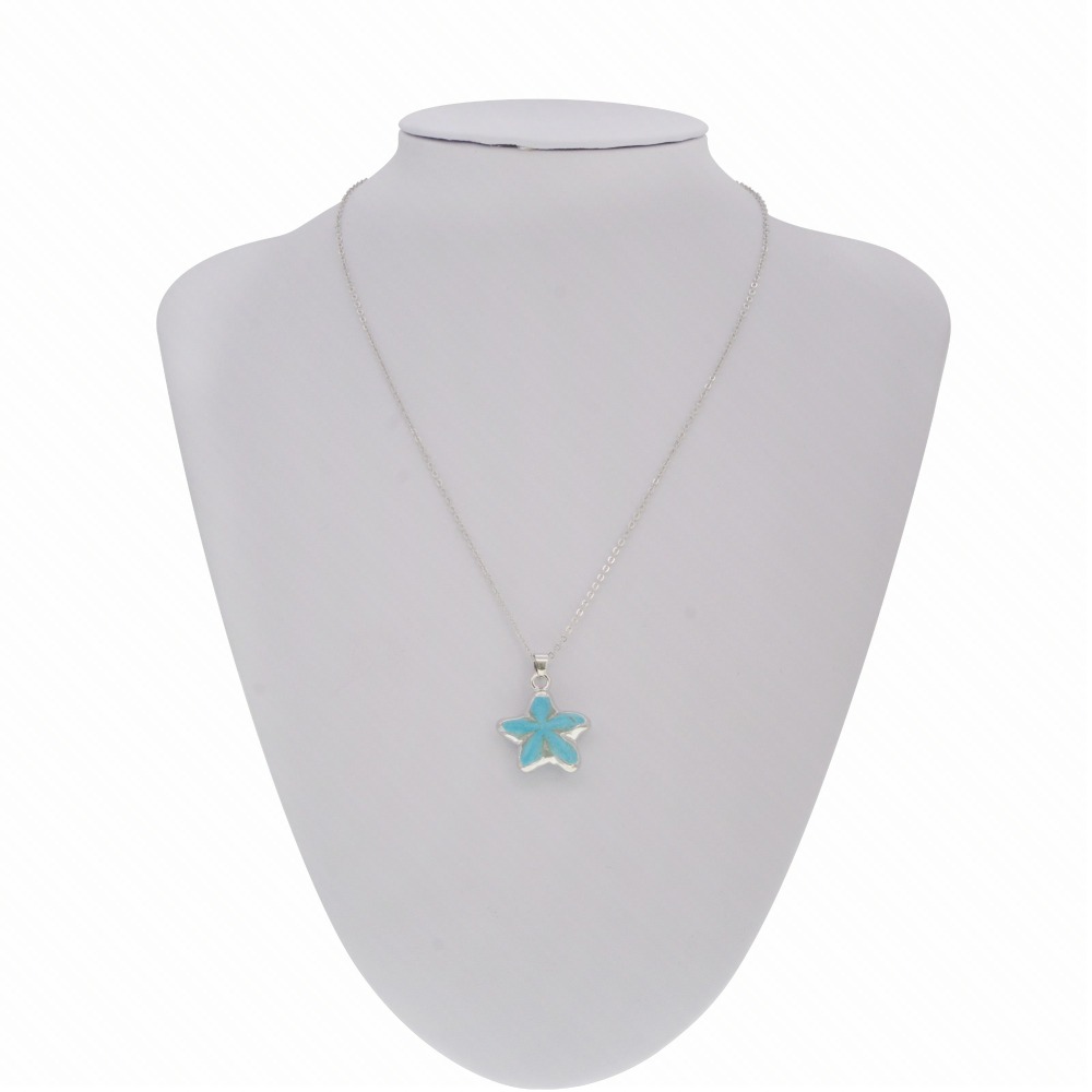 Starfish Pendant,Natural Stone Necklace for Women and Girls