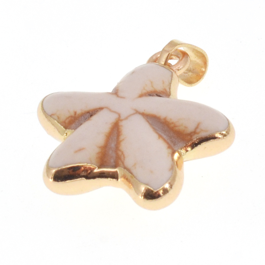 Starfish Pendant,Natural Stone Necklace for Women and Girls