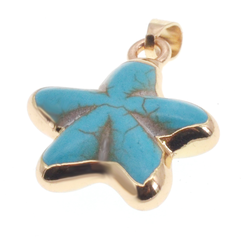 Starfish Pendant,Natural Stone Necklace for Women and Girls
