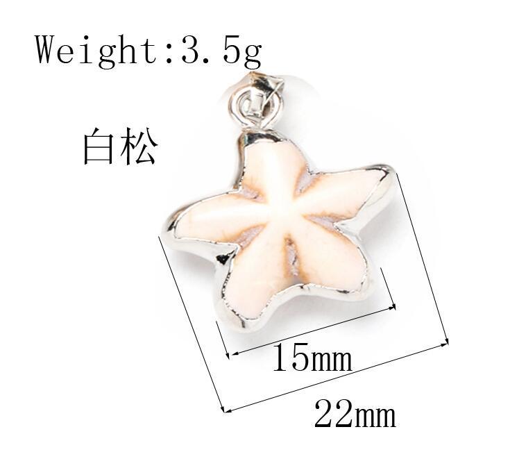 Starfish Pendant,Natural Stone Necklace for Women and Girls