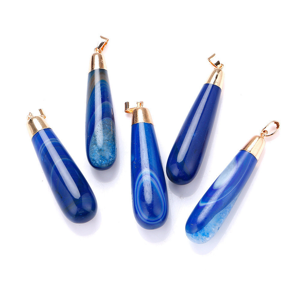 Natural Stone Fashional Waterdrop Agate Pendant Necklace Jewelry
