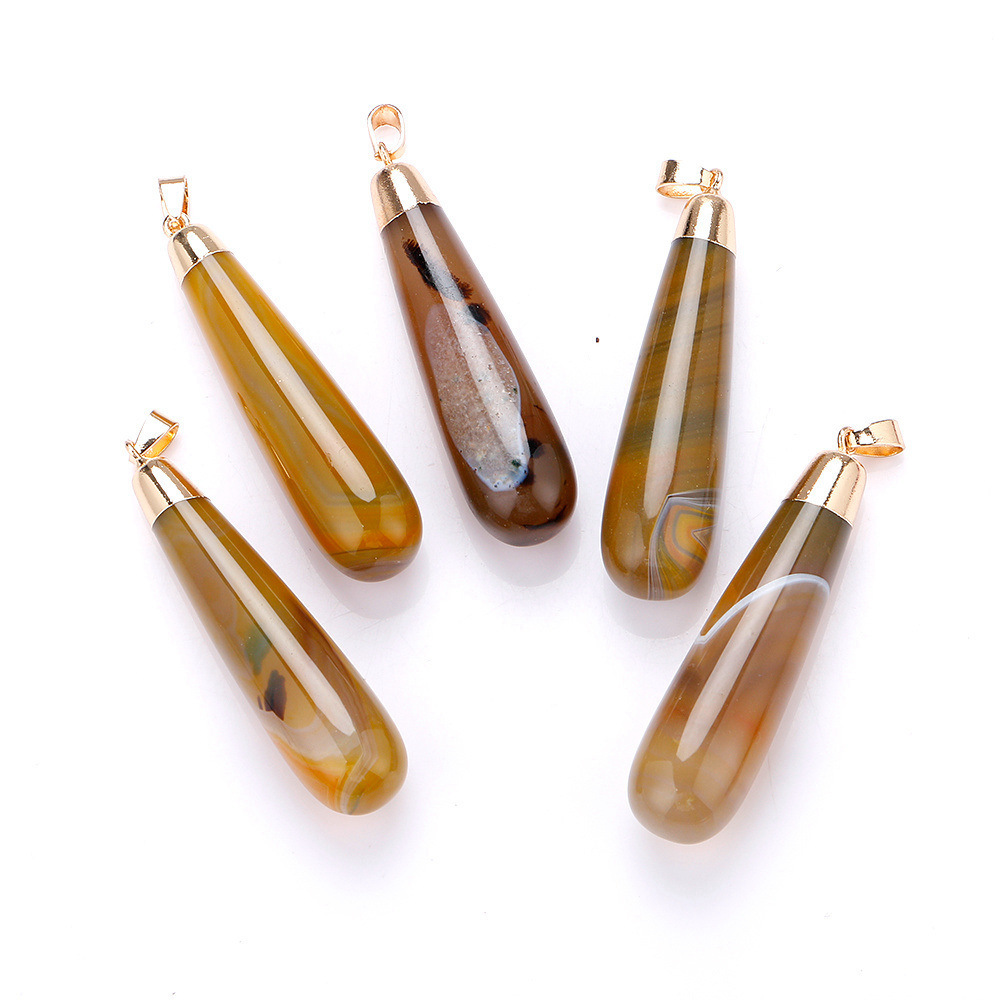 Natural Stone Fashional Waterdrop Agate Pendant Necklace Jewelry