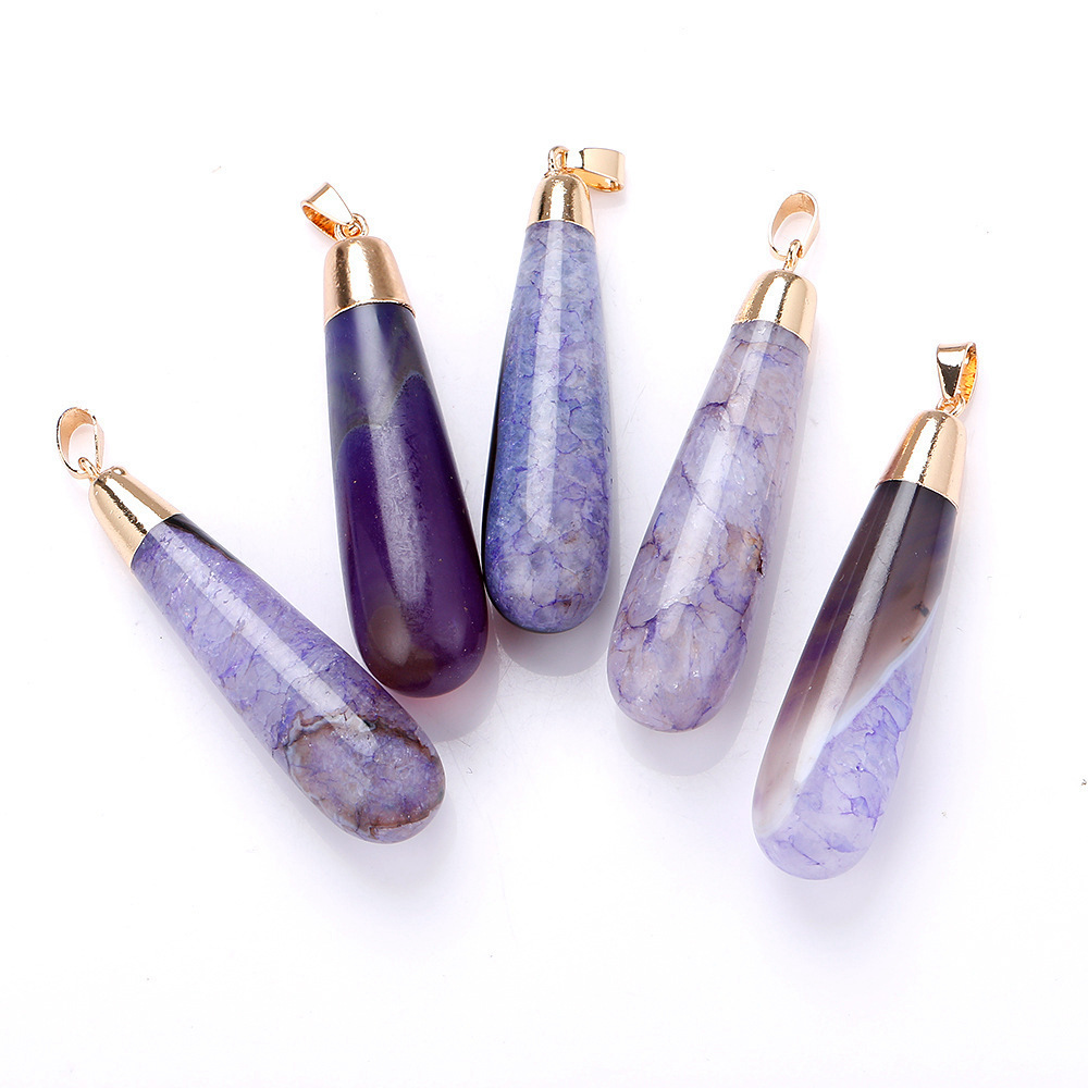 Natural Stone Fashional Waterdrop Agate Pendant Necklace Jewelry