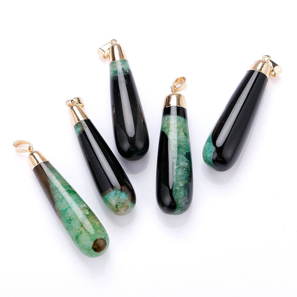 Natural Stone Fashional Waterdrop Agate Pendant Necklace Jewelry