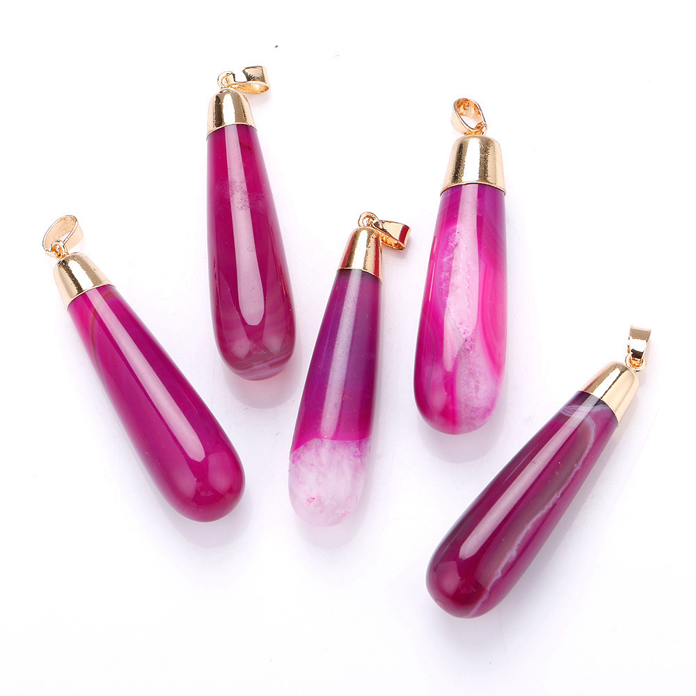 Natural Stone Fashional Waterdrop Agate Pendant Necklace Jewelry