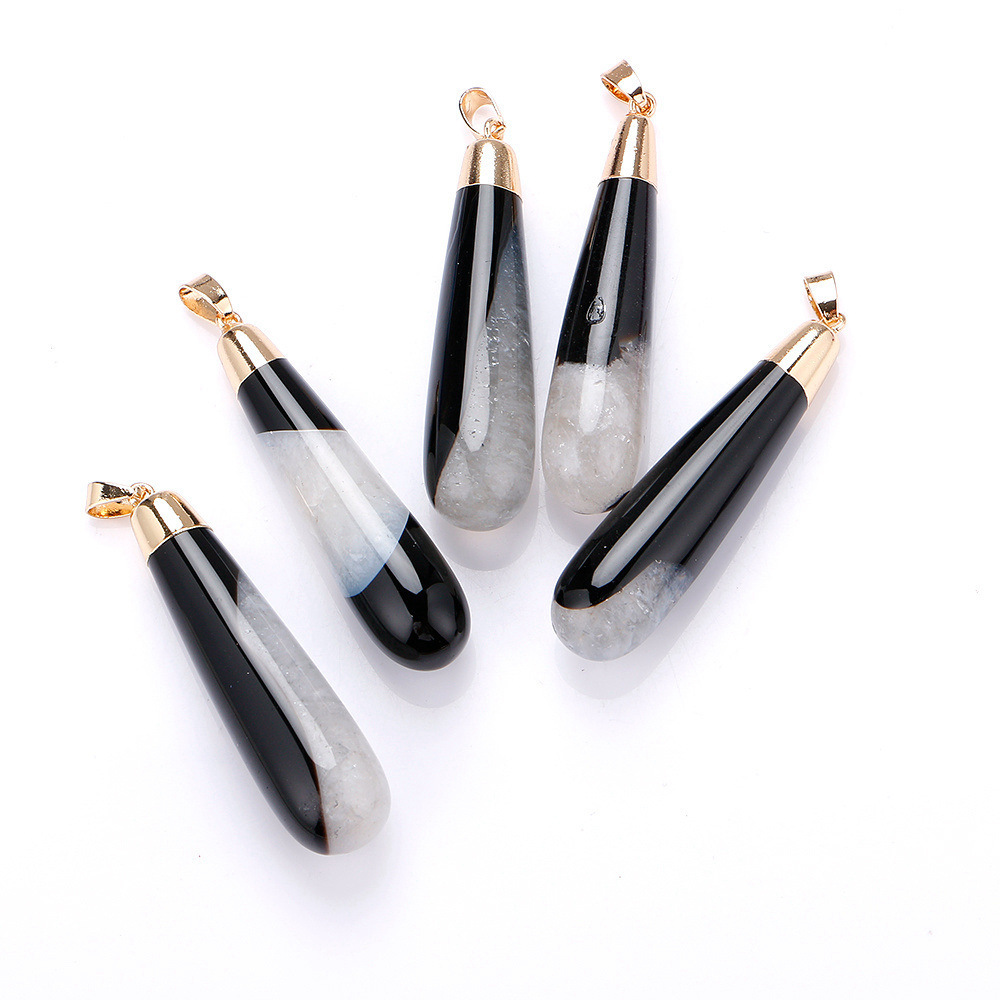 Natural Stone Fashional Waterdrop Agate Pendant Necklace Jewelry