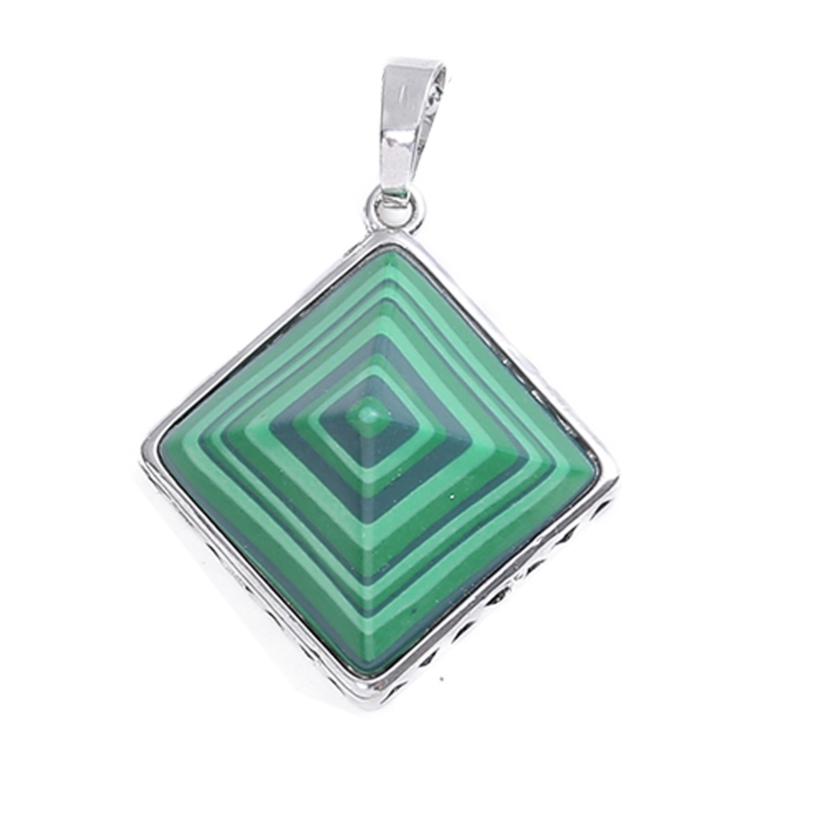 Pyramid Shape Gemstone Pendant Necklace for women Men Powerful Silver Alloy Chakra Healing Pendants choker jewelry
