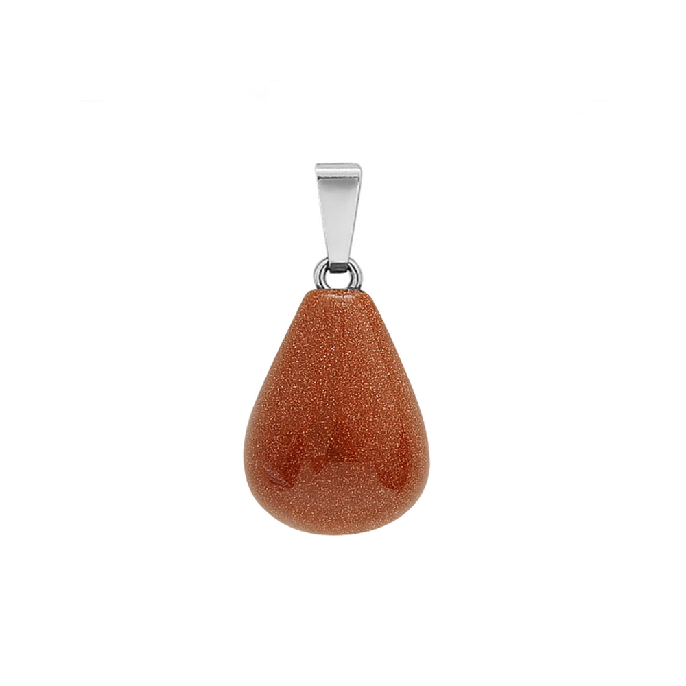 30 Colors Waterdrop Shape Natural Gemstone Pendant Necklace Women Round Water Tear Drop Teardrop Crystal Pendants Jewelry