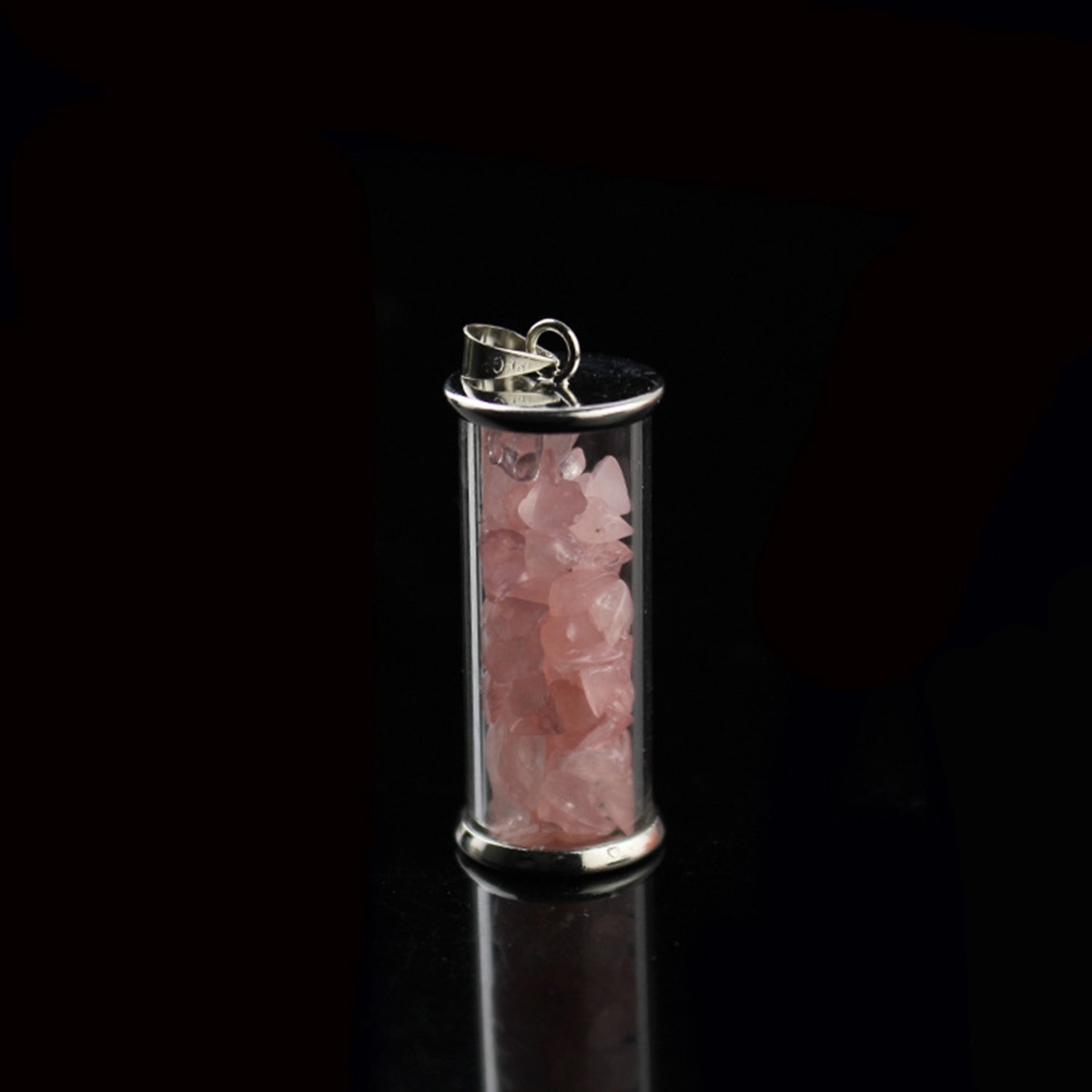Tumbled Wicca Stone Wishing Bottles Pendant Necklace Set Healing Reiki Energy Charged Raw Chip Gemstone Jewelry
