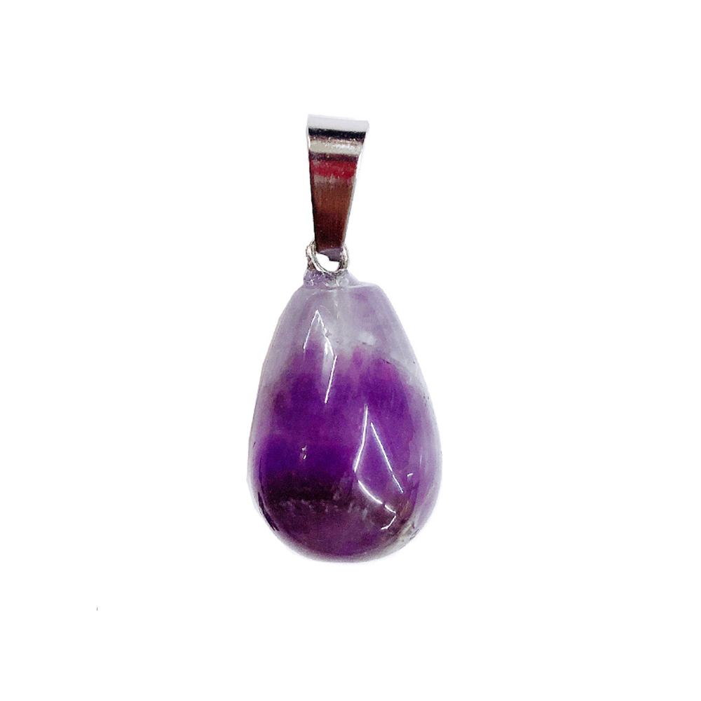 30 Colors Waterdrop Shape Natural Gemstone Pendant Necklace Women Round Water Tear Drop Teardrop Crystal Pendants Jewelry
