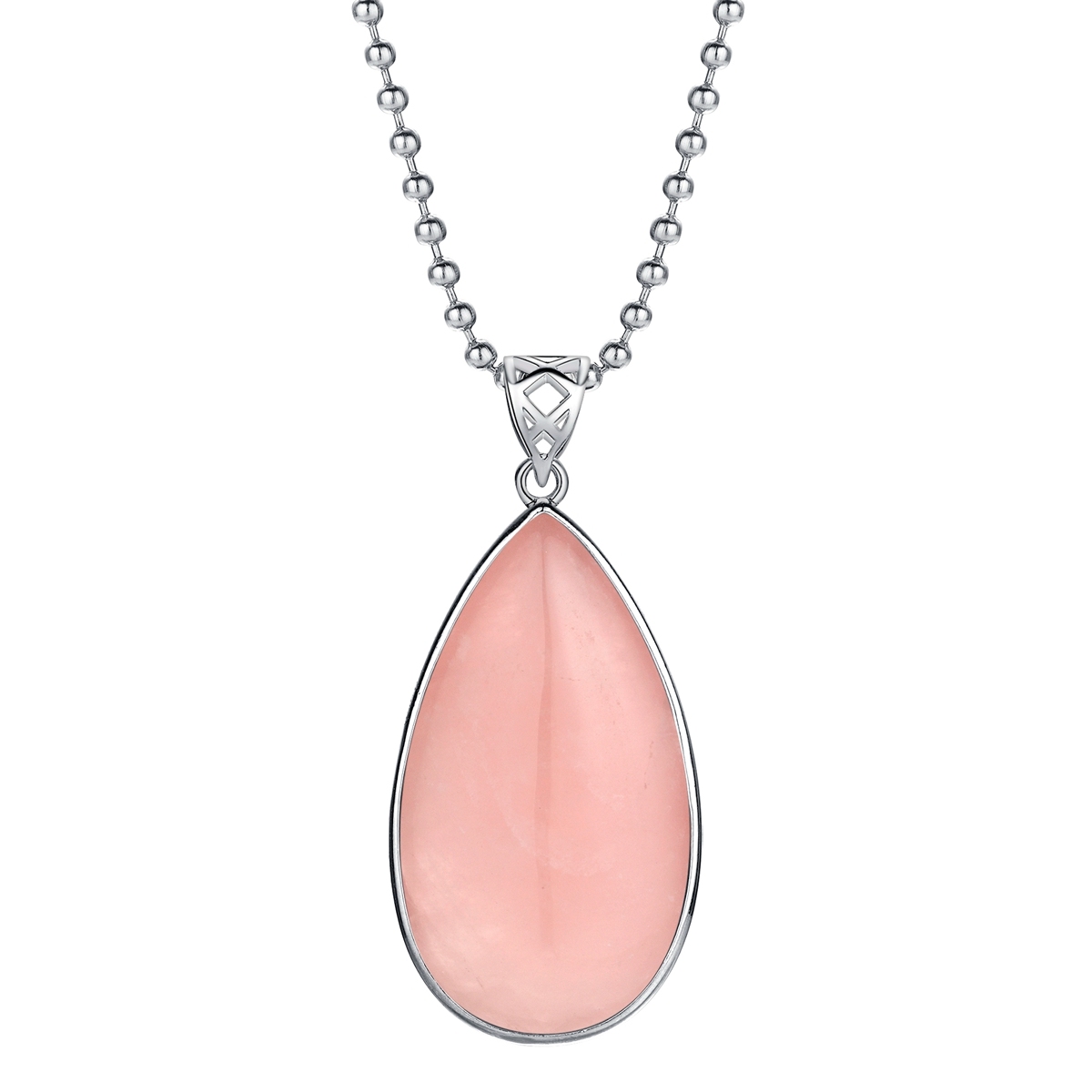 Natural Gemstone Waterdrop Steel Stainess Chakra Charms Pendant for women Men