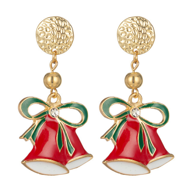 Christmas earrings for women's girl pendant Christmas tree snowflake bell earrings lovely holiday gift