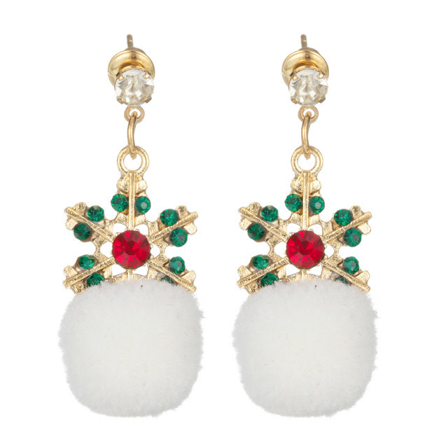 Christmas earrings for women's girl pendant Santa Claus Christmas socks snowflake  earrings lovely holiday gift