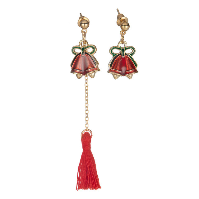 Christmas Earrings Festive Jewelry Set for Womens Girls Christmas Santa Claus  Tree Jingle Bell Hairball stud tassel Drop Dangle Ear rings Cute Holida