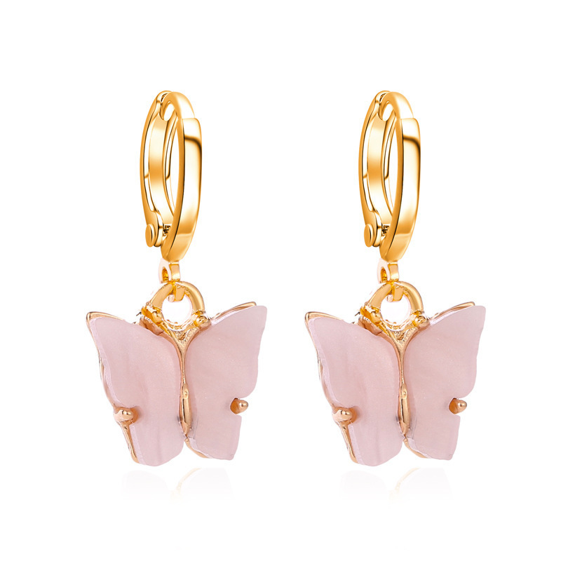 Butterfly Earrings Colorful Acrylic Butterfly Drop Earrings Women's Earrings Fashion Jewelry Gifts For Women Girls