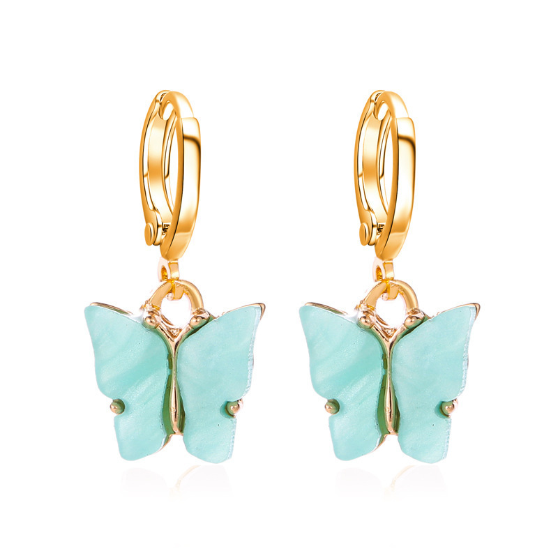 Butterfly Earrings Colorful Acrylic Butterfly Drop Earrings Women's Earrings Fashion Jewelry Gifts For Women Girls