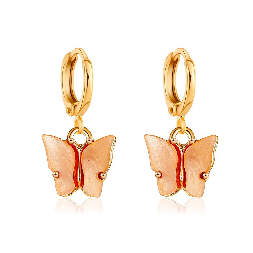Butterfly Earrings Colorful Acrylic Butterfly Drop Earrings Women's Earrings Fashion Jewelry Gifts For Women Girls