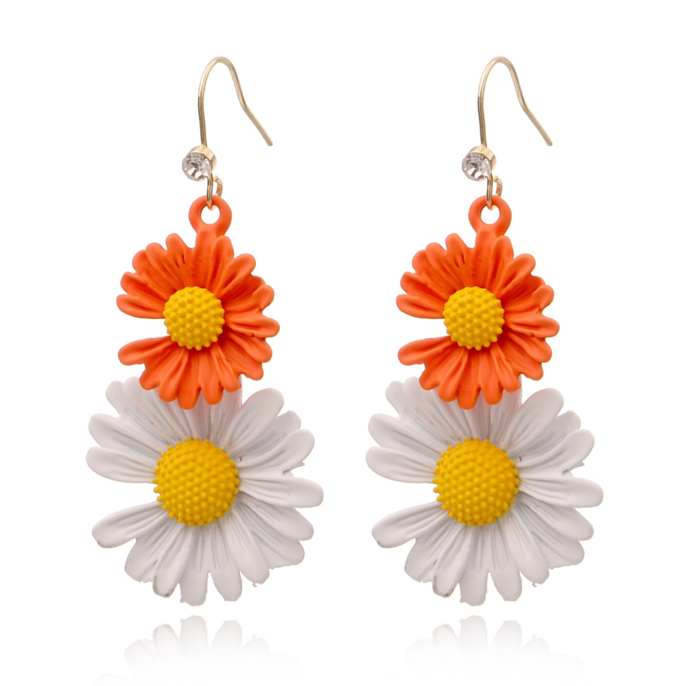 Daisy Drop Dangle Earrings for Women and Girls ellis perennis marguerite Flower Stud Ear Jewelry