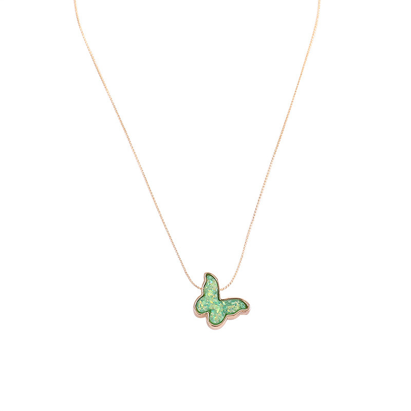 Butterfly Necklace Pendant Contracted Multicolor Butterflies Charm Handmade Cute Chain Delicate Jewelry Women Girls
