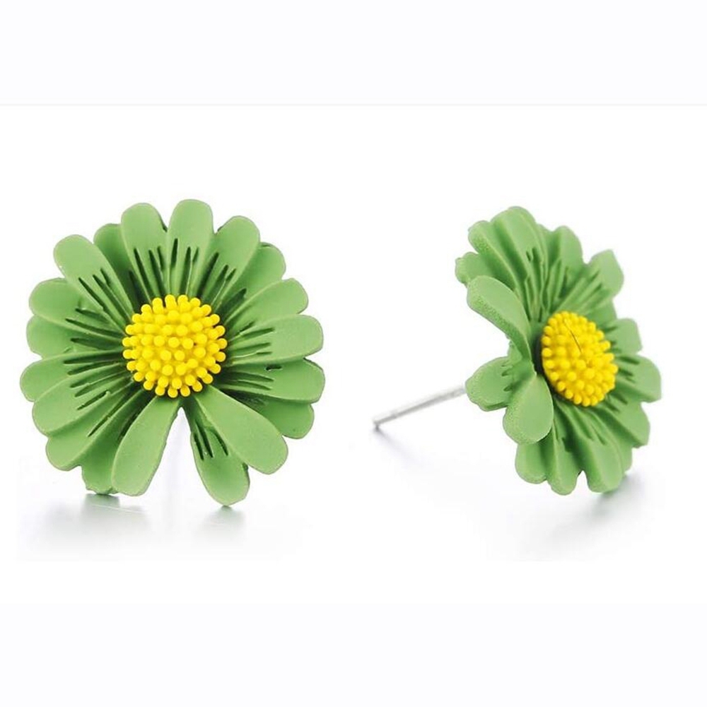 Clay Cute Daisy Drop Dangle Earrings for Women and Girls ellis perennis marguerite Flower Stud Ear Jewelry