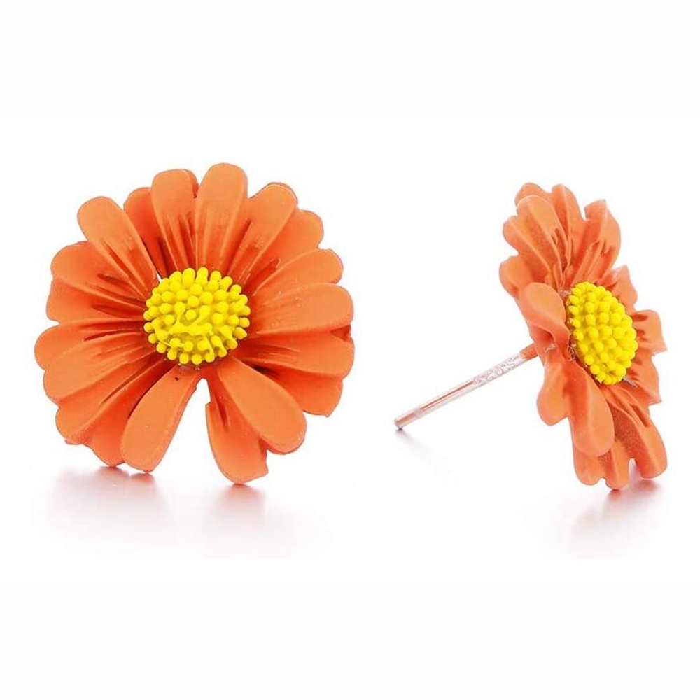Clay Cute Daisy Drop Dangle Earrings for Women and Girls ellis perennis marguerite Flower Stud Ear Jewelry
