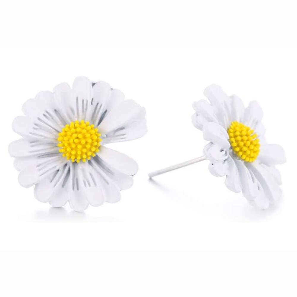 Clay Cute Daisy Drop Dangle Earrings for Women and Girls ellis perennis marguerite Flower Stud Ear Jewelry