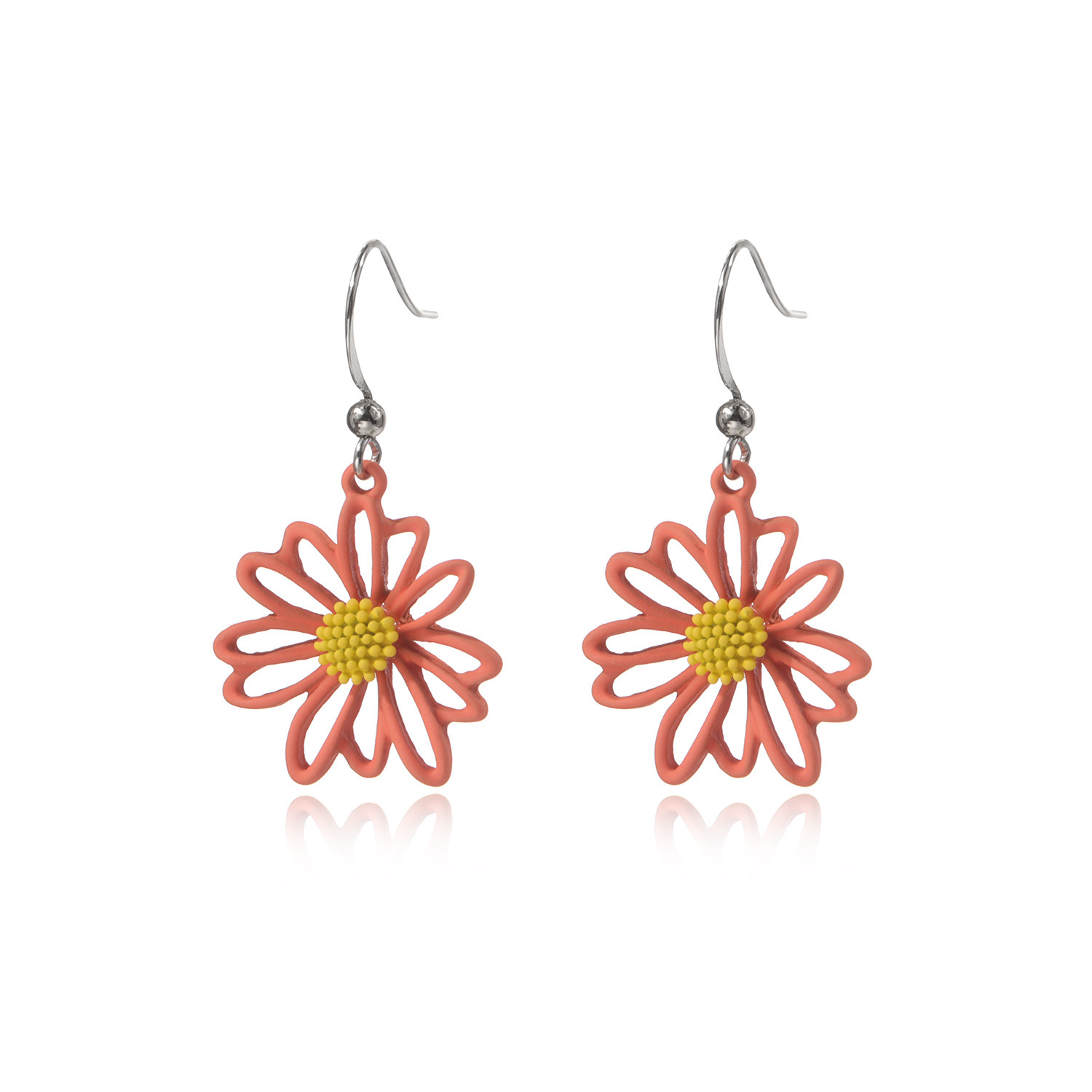 Clay Cute Daisy Drop Dangle Earrings for Women and Girls ellis perennis marguerite Flower Stud Ear Jewelry