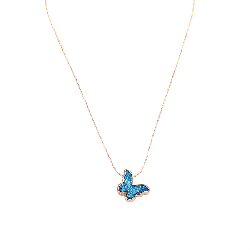 Butterfly Necklace Pendant Contracted Multicolor Butterflies Charm Handmade Cute Chain Delicate Jewelry Women Girls