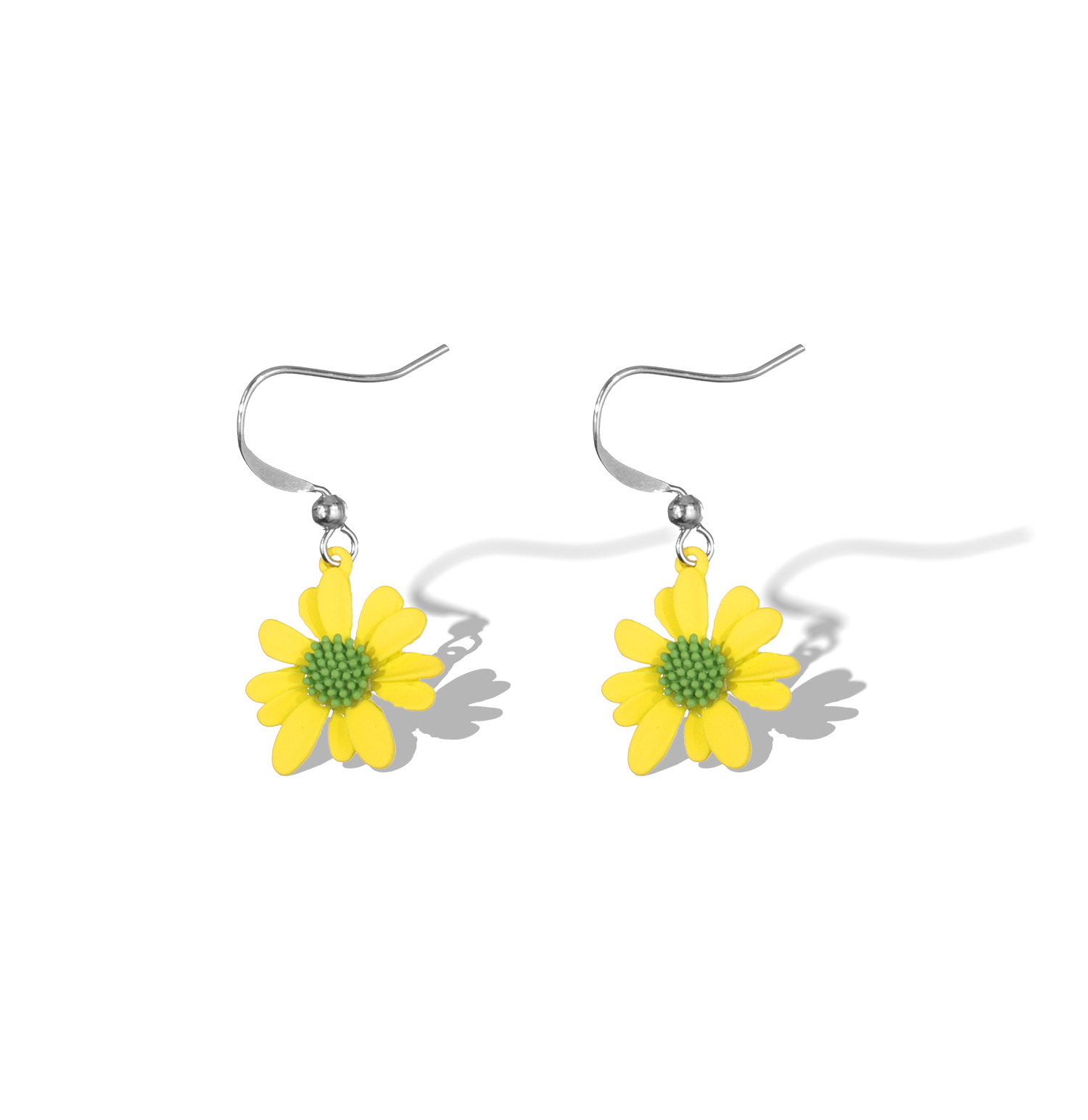 Clay Cute Daisy Drop Dangle Earrings for Women and Girls ellis perennis marguerite Flower Stud Ear Jewelry