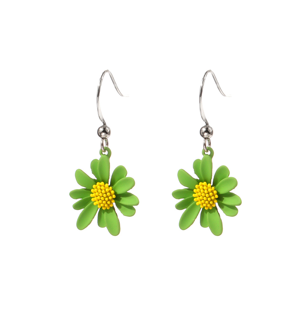 Clay Cute Daisy Drop Dangle Earrings for Women and Girls ellis perennis marguerite Flower Stud Ear Jewelry