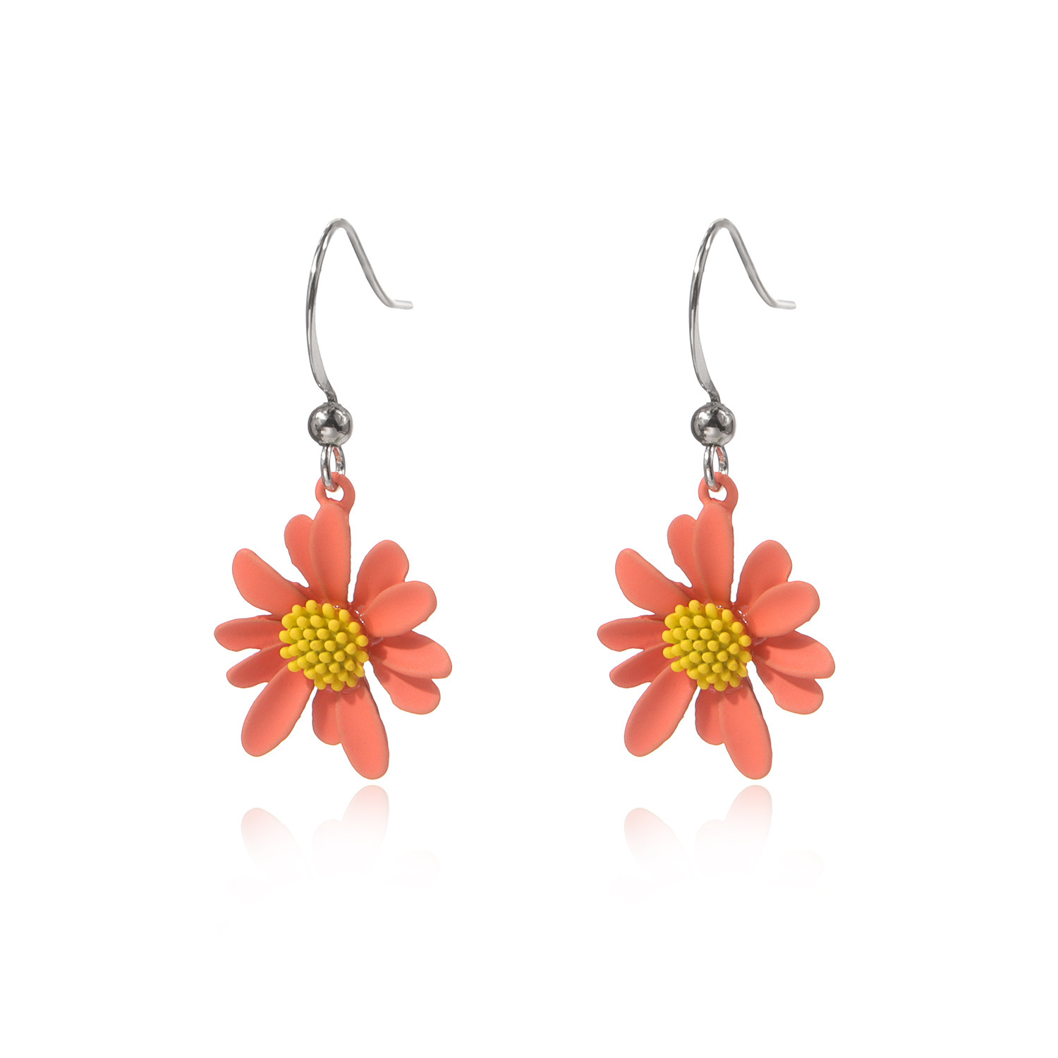 Clay Cute Daisy Drop Dangle Earrings for Women and Girls ellis perennis marguerite Flower Stud Ear Jewelry