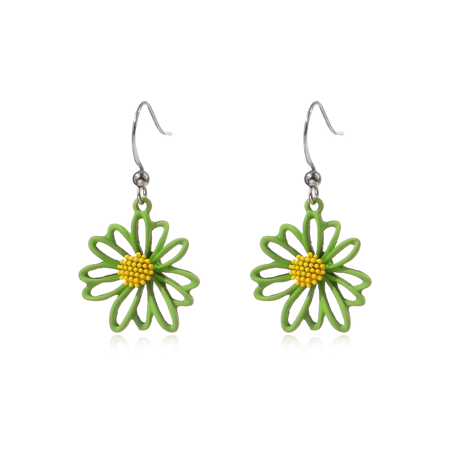 Clay Cute Daisy Drop Dangle Earrings for Women and Girls ellis perennis marguerite Flower Stud Ear Jewelry