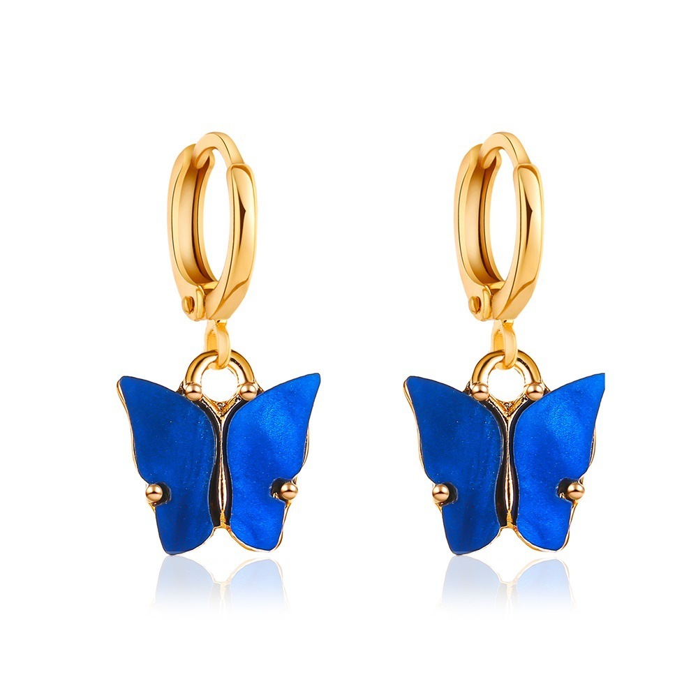 Butterfly Earrings Colorful Acrylic Butterfly Drop Earrings Women's Earrings Fashion Jewelry Gifts For Women Girls