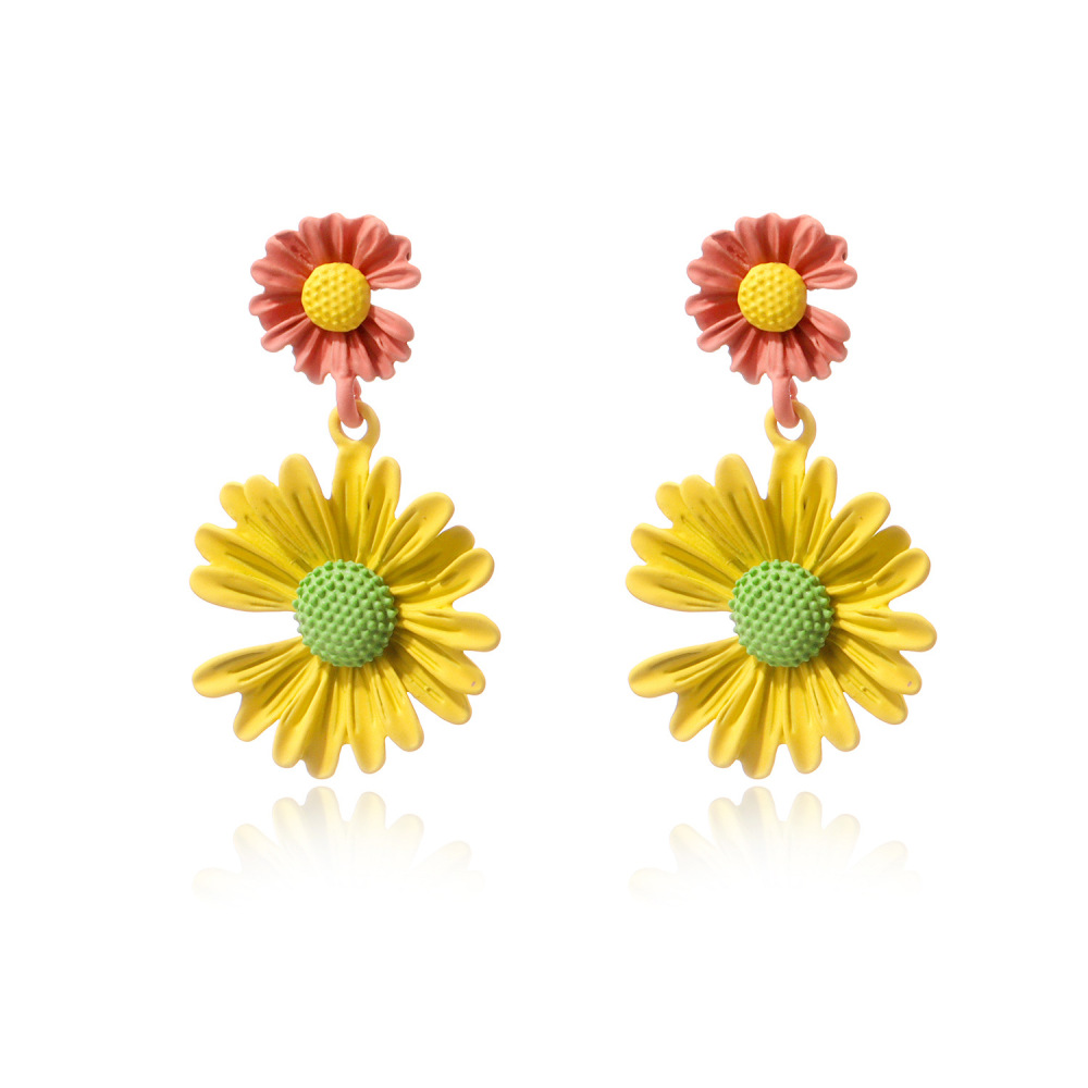 Daisy Drop Dangle Earrings for Women and Girls ellis perennis marguerite Flower Stud Ear Jewelry