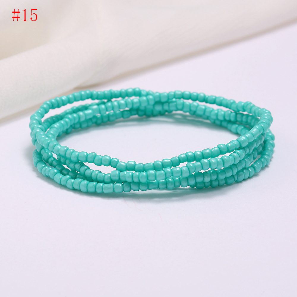 Seed Glass Beads Waist Chain Summer Jewelry Colorful Women Girl Bohemian Bracelet Body Chain Beaded Belly Necklace